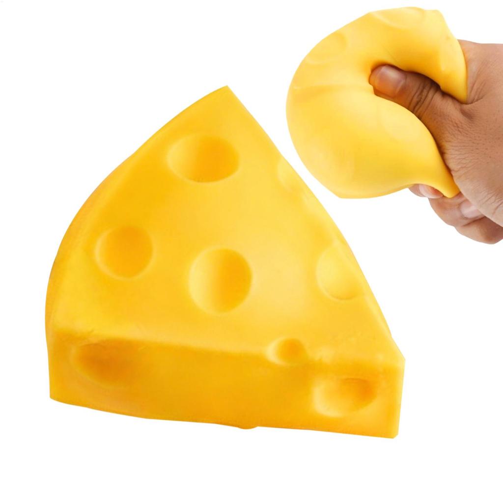 Soft Squeeze Toys Squishy Simulated Cheese Squeeze Toy Food Sensory Toy Soft Stress Relief Slow Rising Fidget Squeeze Toy