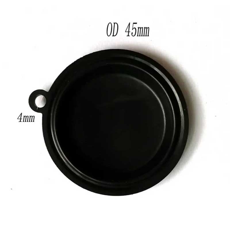 Gas-Durchlauferhitzer Druckmembran Gestängeventil Zubehör Außendurchmesser 45mm Schwarze Gummi-Membran Wasser-Gas-Gestängeventil Teile 10 Stück