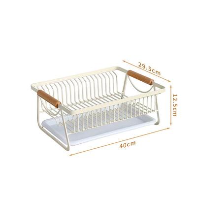 Wooden Handle Portable Kitchen Dish Rack