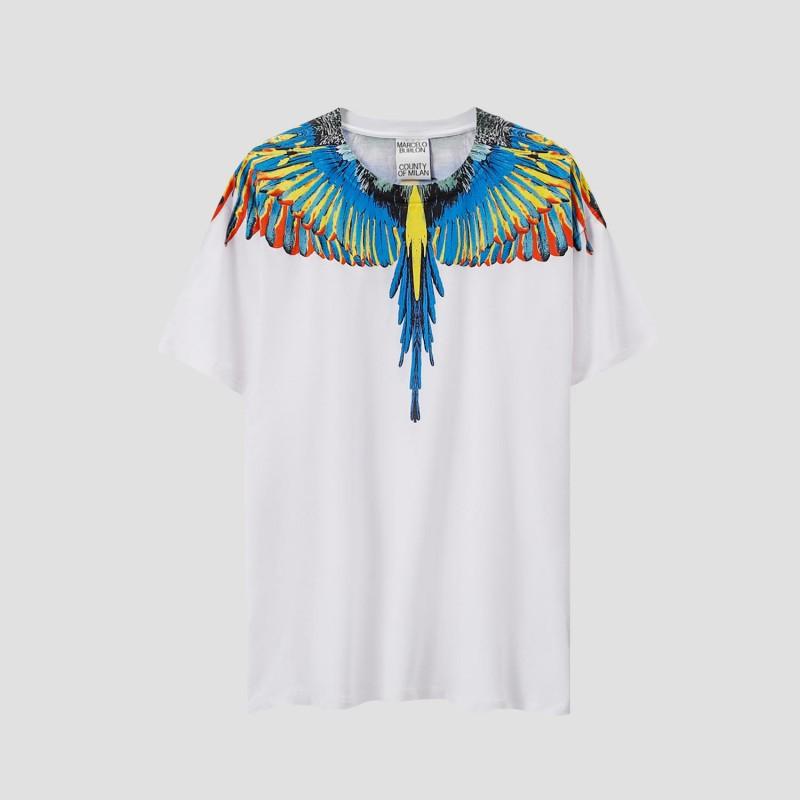 MB Gradient Wings T Shirt Men Women Loose Casual Short Sleeve Tee