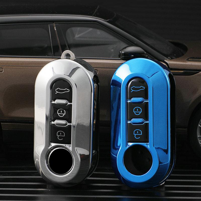 3 Buttons TPU Car Flip Key Case Cover for Fiat Ducato 500 500L Panda Grande Punto Lancia Musa Auto Shell Fob Accessories