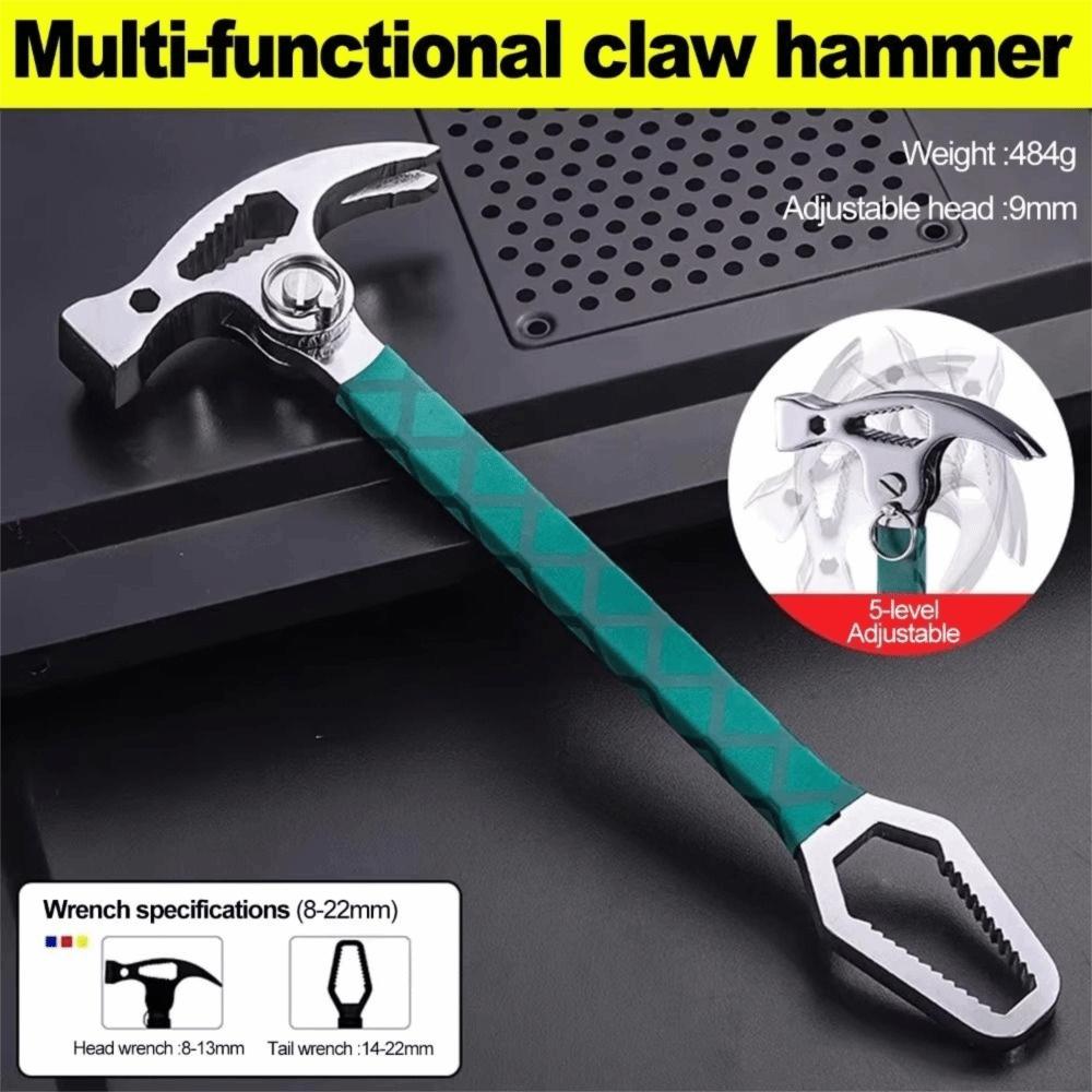 Folding Design Sheep Horn Hammer Sheep Horn Connected Wrench Pry Bar Nail Lifting  Pry Bar