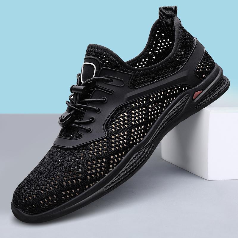 Fashion Summer Men's Breathable Flats Hollow Out Casual Shoes Fashion Outdoor Soft Sole Comfort Walk Sneakers Commute Casual Mesh Shoes
