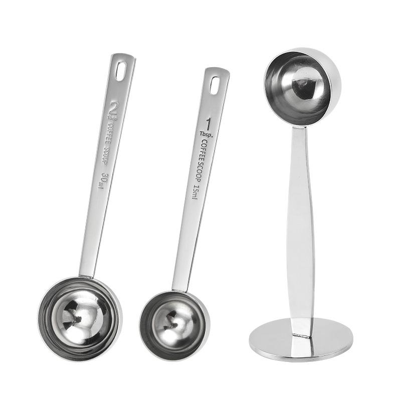 Łyżeczka do kawy ze stali nierdzewnej z miarką, pojemność 15 ml/30 ml