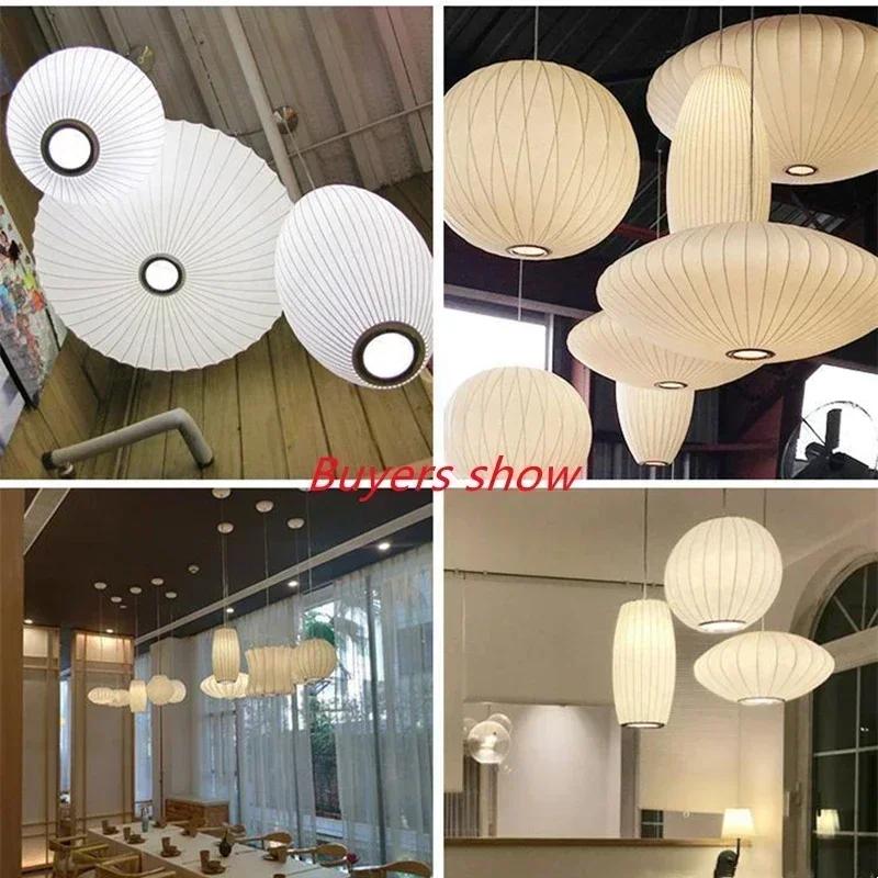 Nordic Fabric Restaurant Living Room Pendant Chandelier Light Bar Hotel Dining Room Staircase Decoration Hanging Pendant Lamp