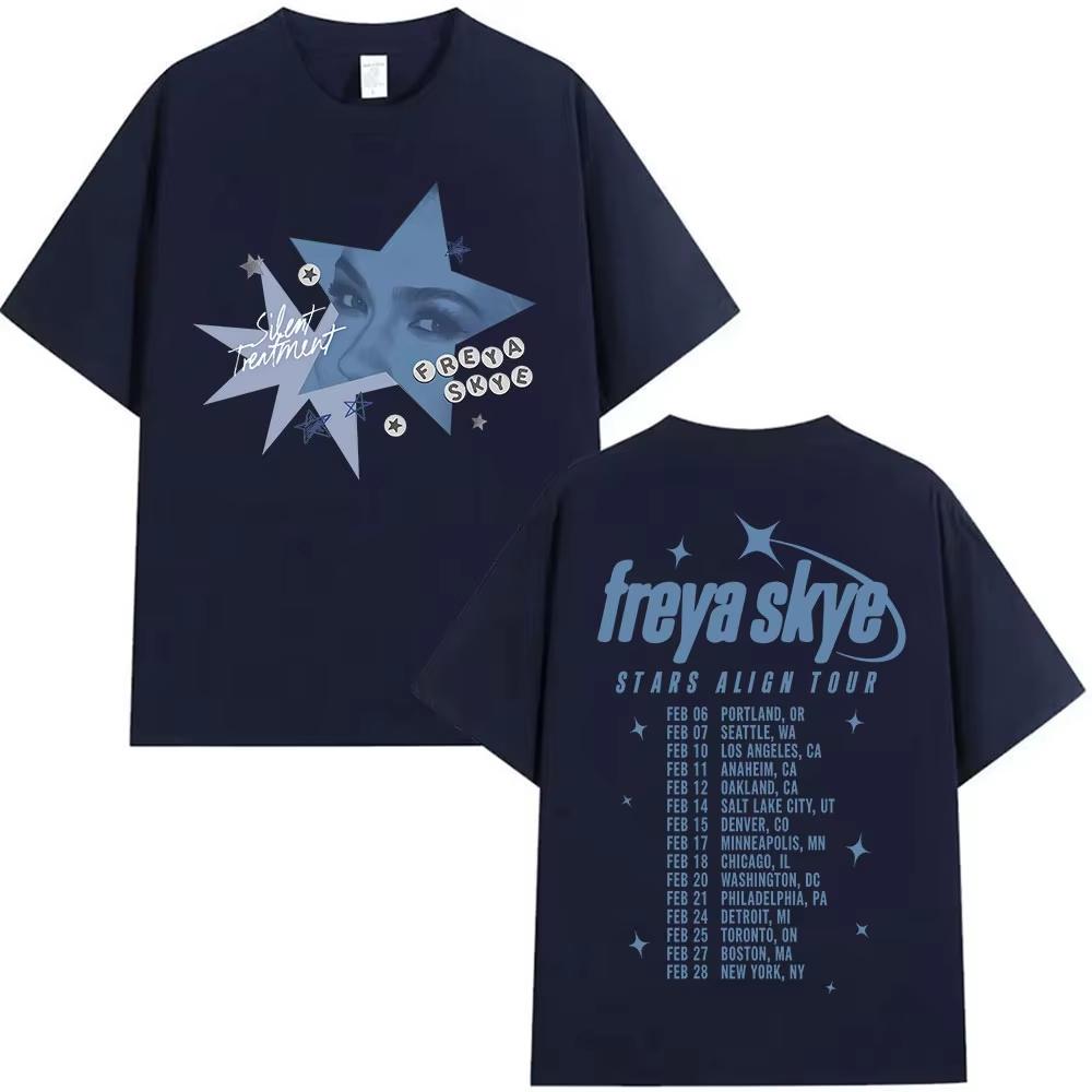 Мужская футболка оверсайз в стиле стритвир Freya Skye с принтом Футболка Descendants Футболка с туром World War Z Хлопок Стритвир Футболка с концерта Descendants 4XL