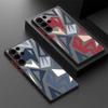 Matowe etui na telefon z wzorem geometrycznym dla Samsunga S25 S24 Fe S22 Plus Ultra S23 S21 A56 A36 A55 A16 A54 A35 A52 A25 A15 A14 5g A32 Hybrydowe etui