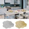 Placemats Set of 6, PVC Rose Hollow Placemat Washable Heat Resistant Table Mats for Home Restaurant