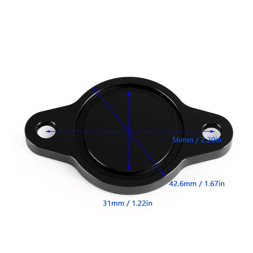 Frezon CNC Aluminum Filter Cap Cover for Ducati Monster 696 821 937 1100 1200S Black