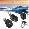 Set of 2 Heavy Pulley Blocks for Marine Use with Enhanced Bearing System
