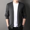 Giacca Cardigan Casual da Uomo a Maniche Lunghe Scollo a V Slim Colore Unito Ampio Sezione Sottile Top in Maglia