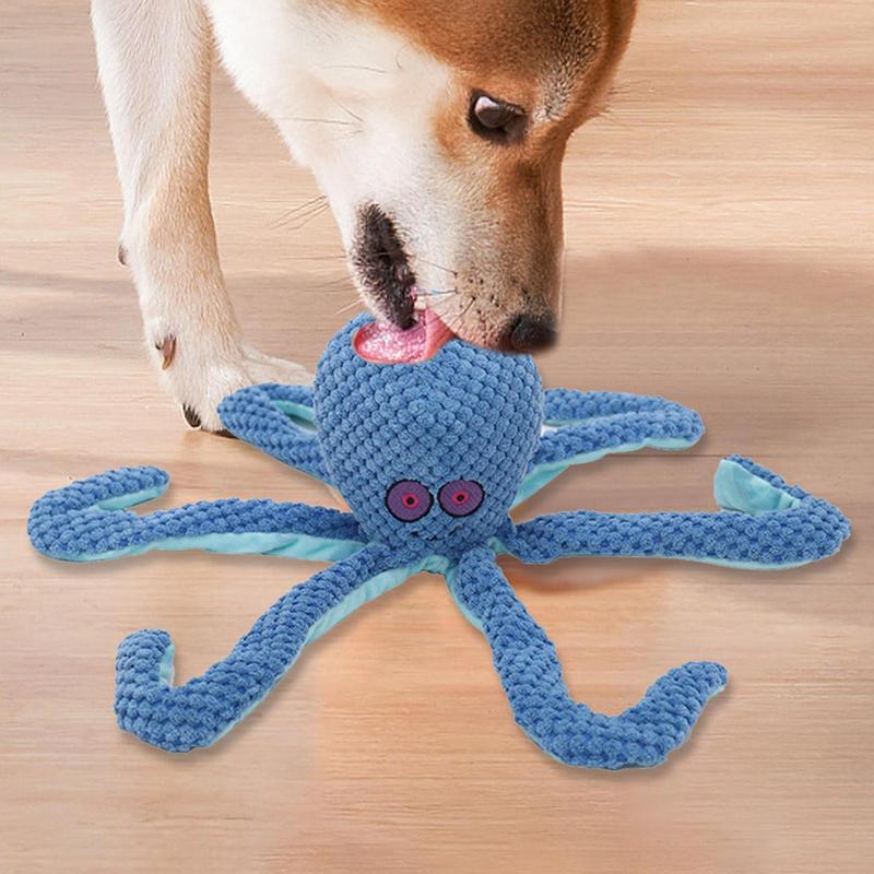Quietschendes Hundespielzeug Plüsch Oktopus Form Interaktives Hundepuzzle Spielzeug Haustier Spielzeug Kauspielzeug Für Trainer Arbeitszimmer Schlafzimmer Wohnzimmer