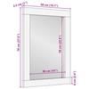 VidaXL Black Bathroom Mirror 50x70x2.5 Cm Engineered Wood and Brass, Mirror, Styling Mirror, Vanity Mirror, 4017679