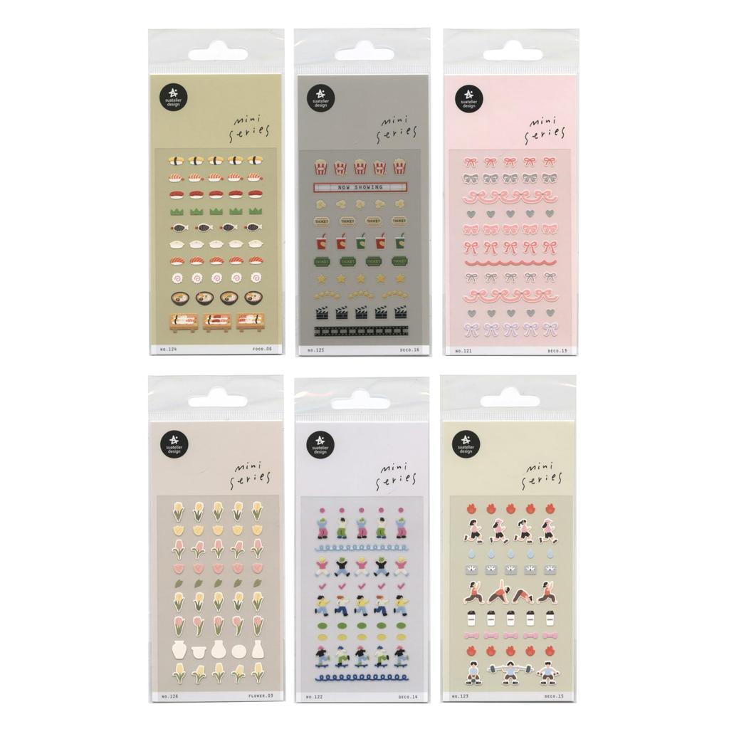 Suatelier Korean Mini Sticker Sheet - Deco Sticker Collection