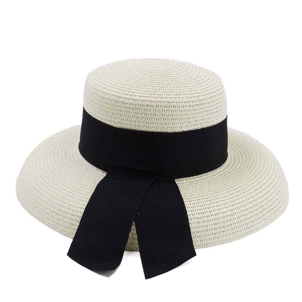 Straw Hat Big Brim Women Summer Outdoor Travel Beach Vacation Seaside Sun Hat Sunhat Bucket Hat