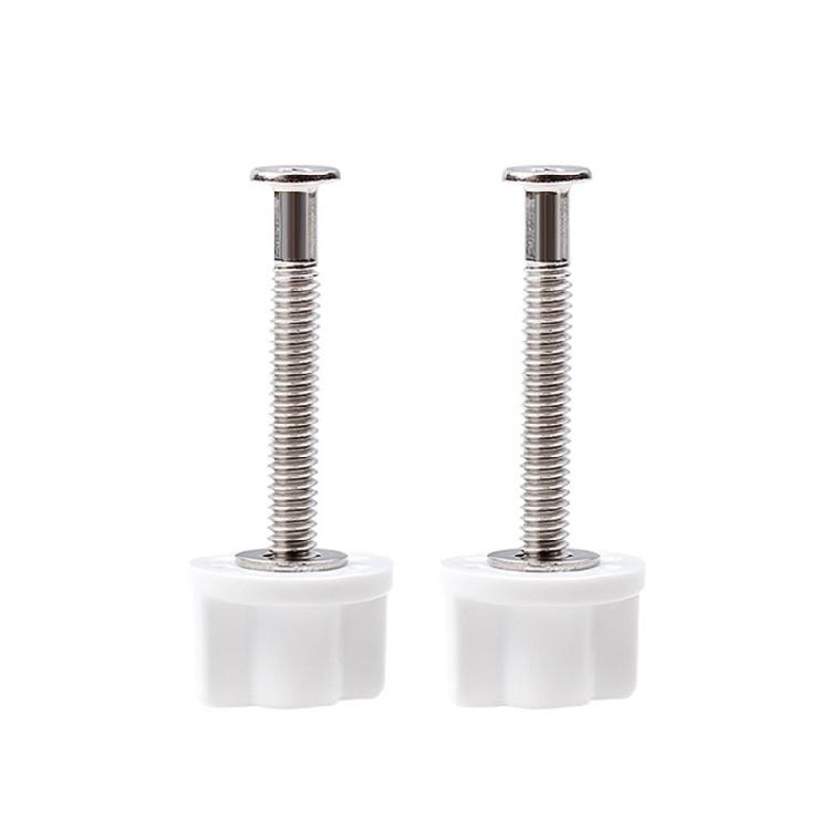 Steel Toilet Seats Screws with Nylon Nut & Washers Toilet Seats Fastener Quick Installation for Secure & Stable Fit
