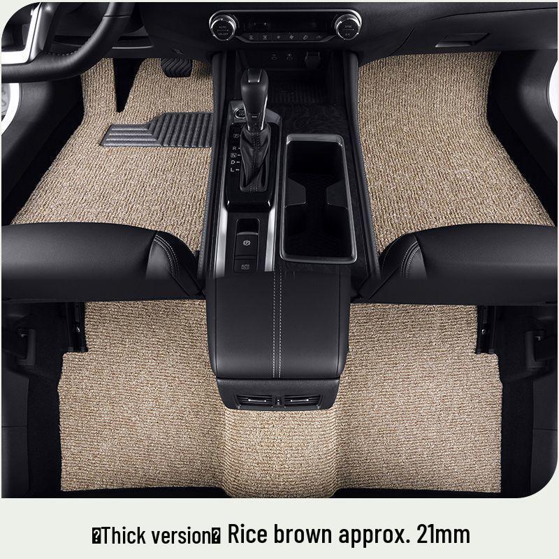 BYD Yuan UP Car Mats: Silk Loop Driver's Seat & Rear Floor Mats, Upper Carpet, Thickened Single Piece