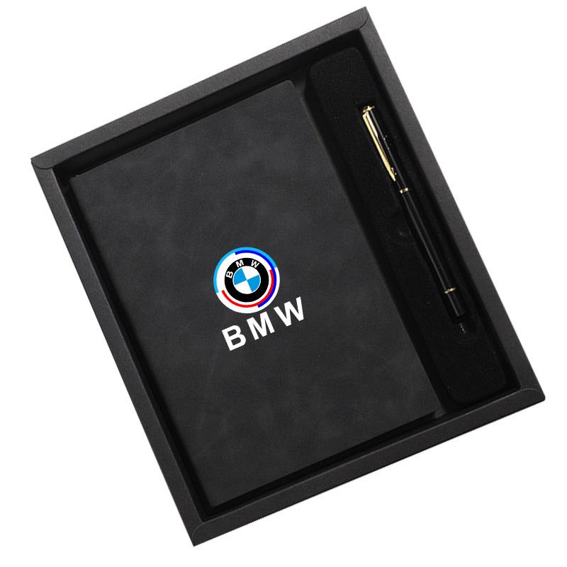 Heet 2025 PU Zakelijk Notitieboek+Handtekening Pen Cadeaudoos Set Aangepast Cadeau Voor BMW 50ste Verjaardag 1 3 5 7 serie E83 F16 E70 Acc