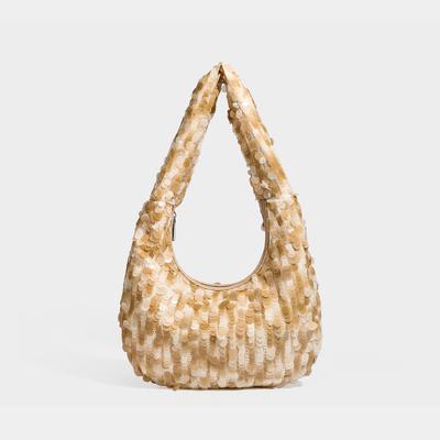 Fashion Niche Sequin Bag, Casual Dumpling Bead Bag, Light Luxury Armpit Bag, High-quality Shoulder Bag