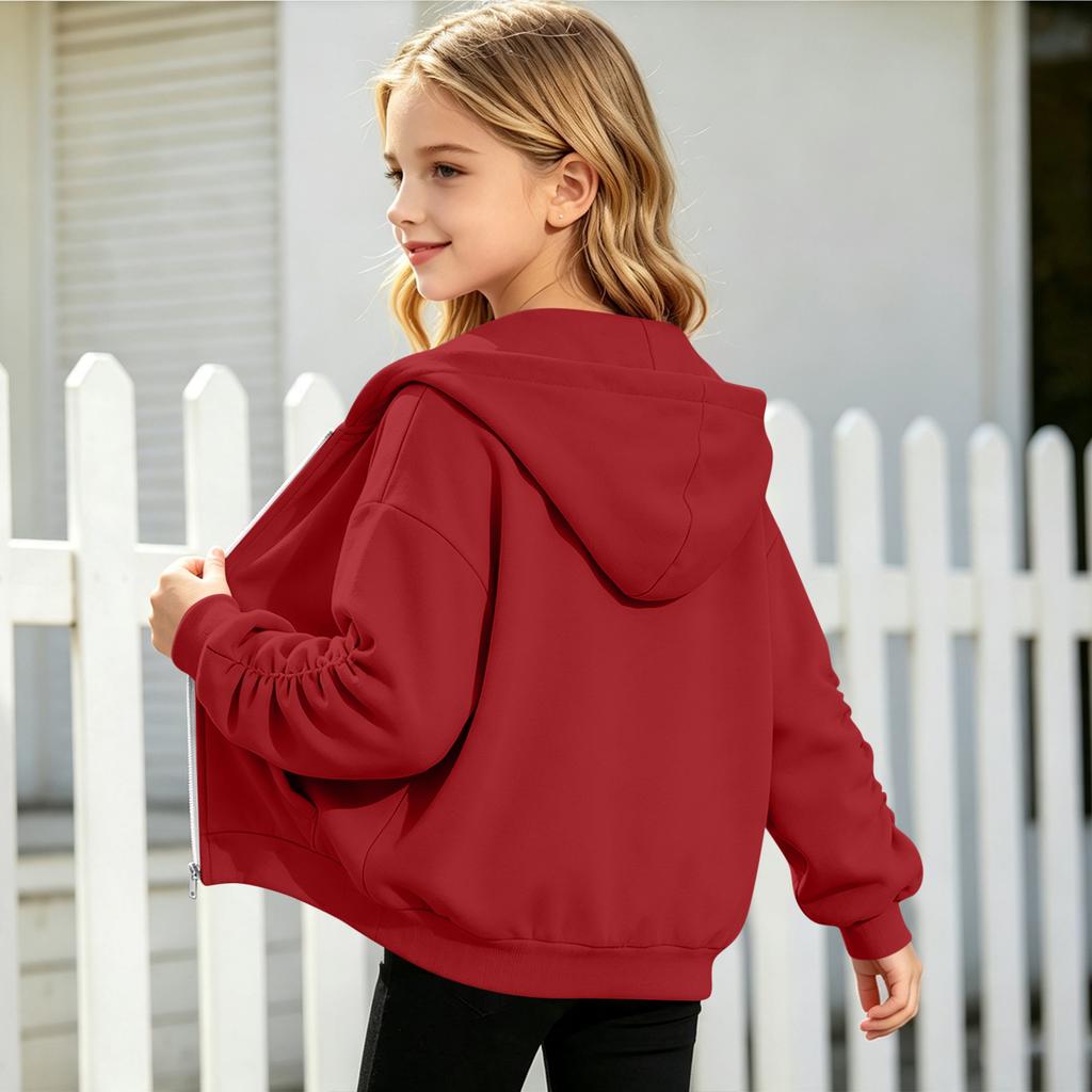 Girls Fashion Casual Printed Hoodie for Sports