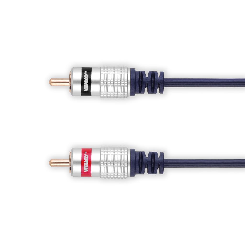 Adapter jack 3,5 stereo gniazdo - 2x rca cinch wtyki vitalco (a1)