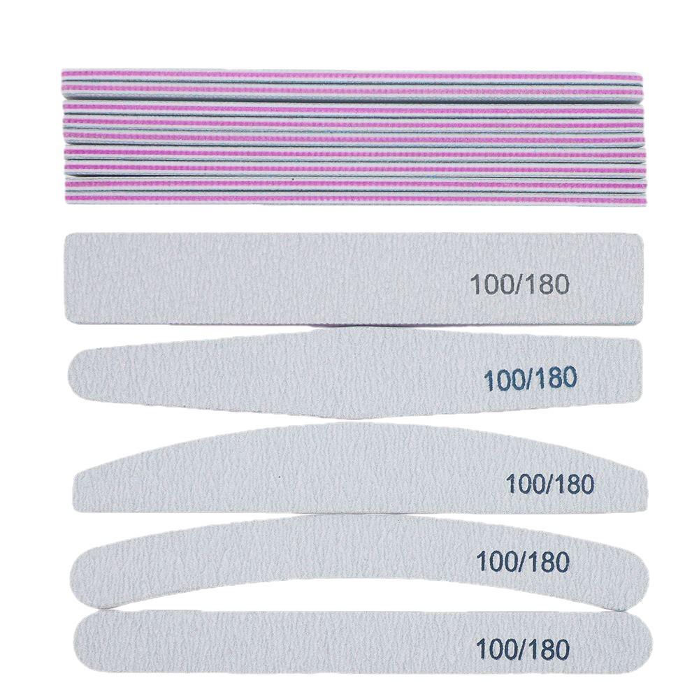 Sebra Poleringsstripe: Halvmåne Rektangulær Neglefil for Forming & Sliping