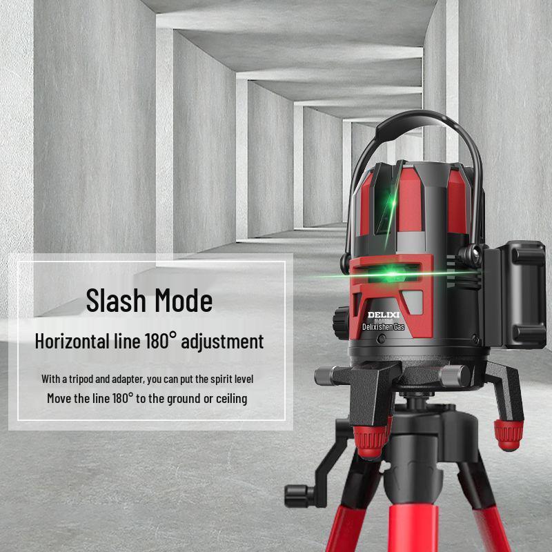 DELIXI Electric Outdoor High-Precision 5-Line Blue & Green Laser Level