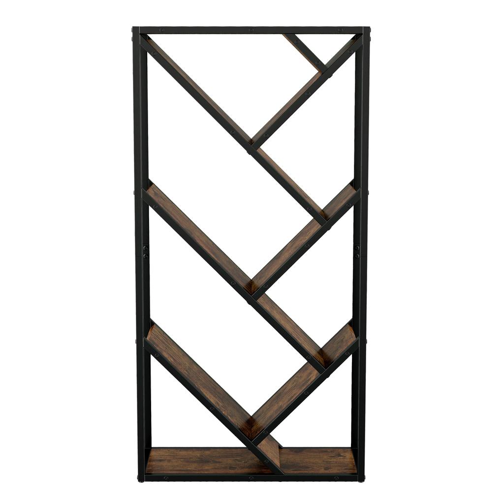 80×35×160 cm Tree Standing Shelf 8 Levels, Corner Shelf Space-Saving, Storage Shelf for Bedroom, Living Room, Home Office, Sturdy, Anti-Tip, Bookshelf