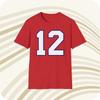 Men's and Women's T-shirts Tom Brady New England Patriots Throwback #12 Jersey T-Shirt - Front & Back Print