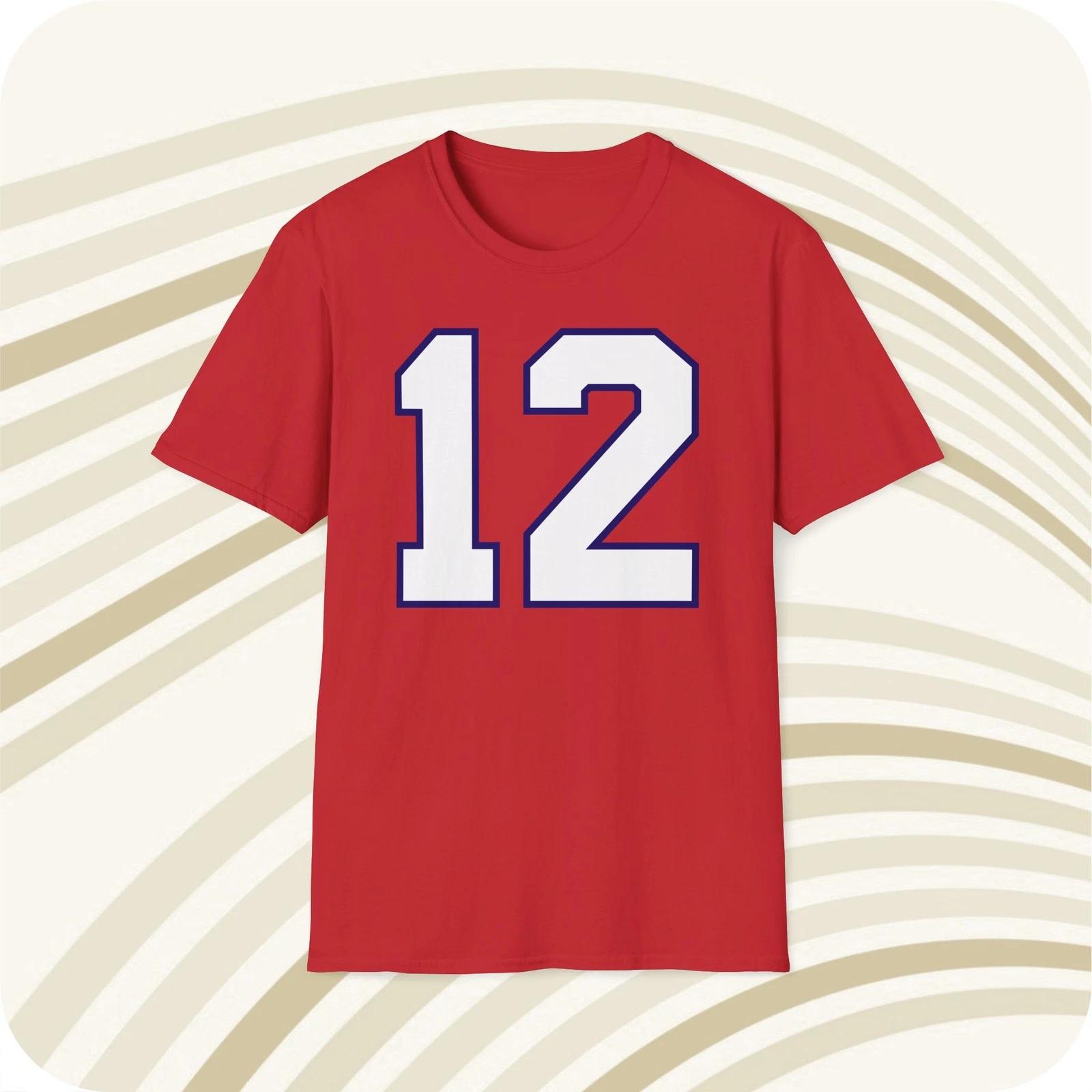 Men s and Women s T-shirts Tom Brady New England Patriots Throwback #12 Jersey T-Shirt - Front & Back Print S