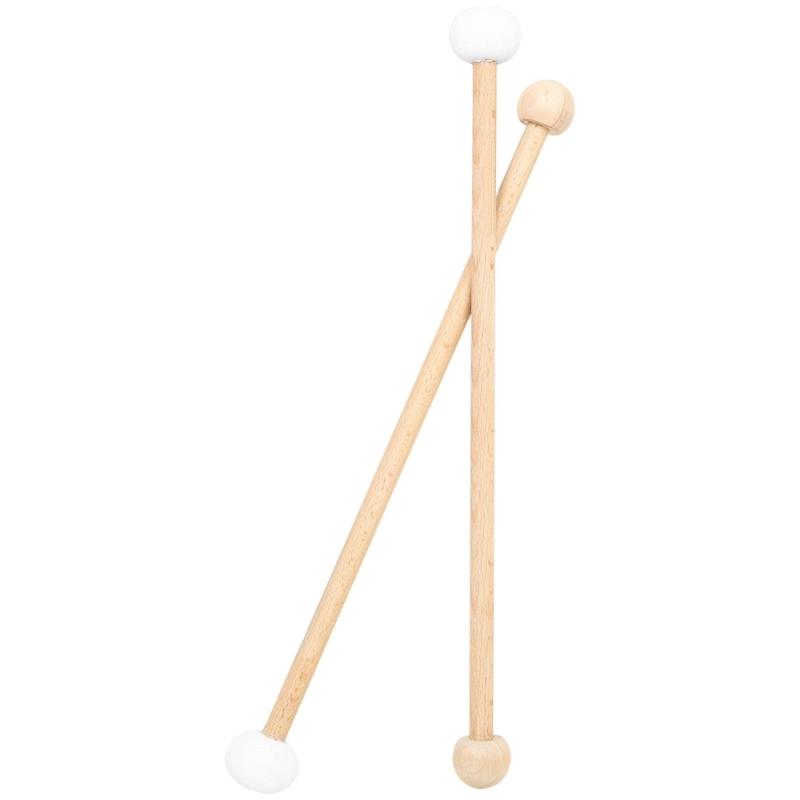 Double Side Practical Wood and Felt Drumsticks Standard Providing Experience Suitable for Drummers Stage Performances