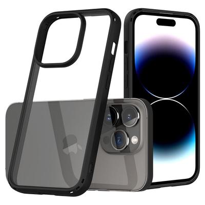 IPhone15 Pro spalvotas kraštinis akrilinis dėklas: Skaidrus 2-in-1 TPU + PC dėklas Apple mobiliajam telefonui.