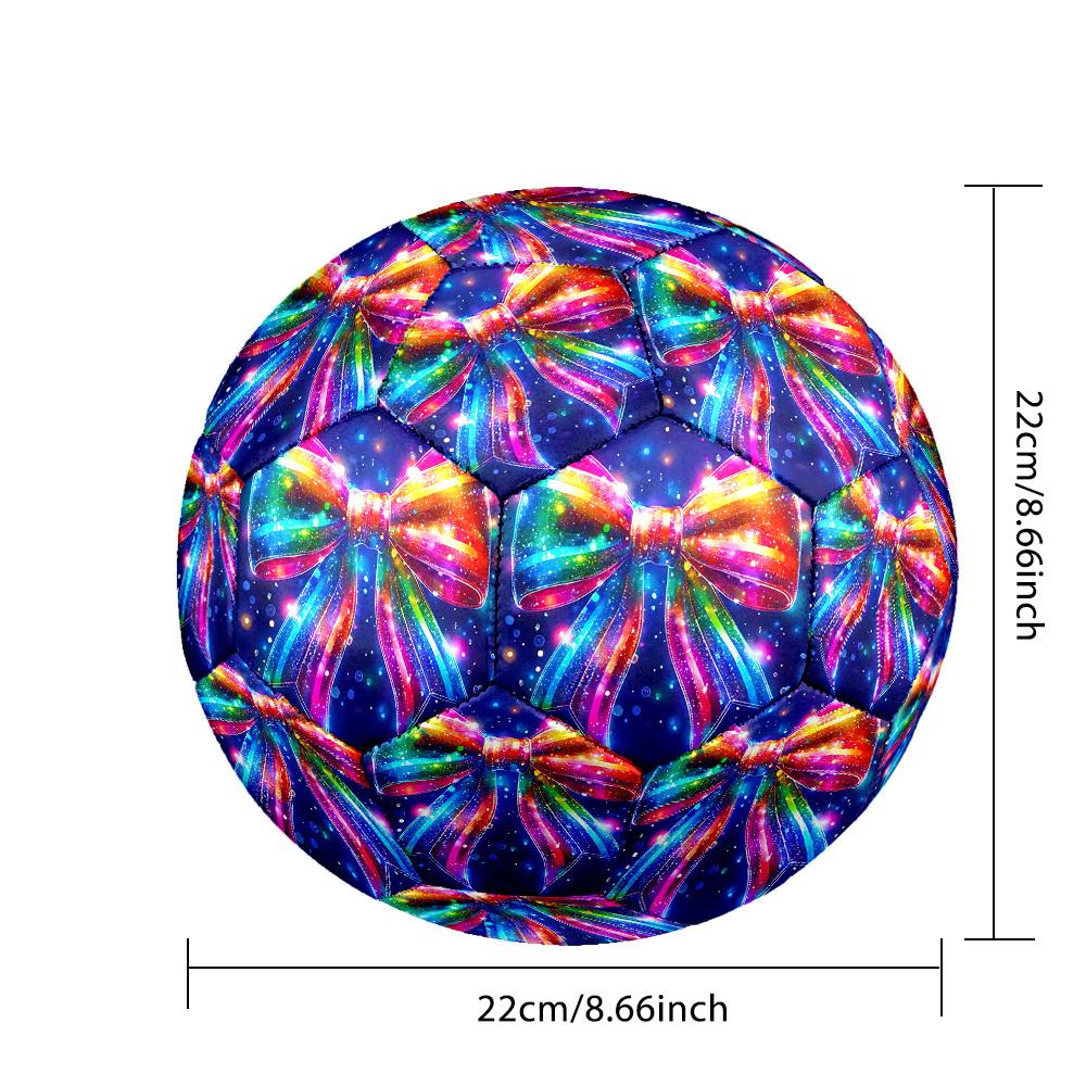 1 Stück Regenbogen Fliege Thema Fußball, Größe 5, Leichtes PVC, Fußball für das Training im Freien, Geschenk j61463
