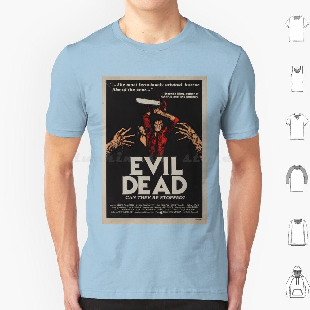 Evil Dead T Shirt Big Size 100 Cotton Horror Movie Dead Halloween Film Vintage Zombie Retro Funny Evil Dead Ash Bruce Campbell