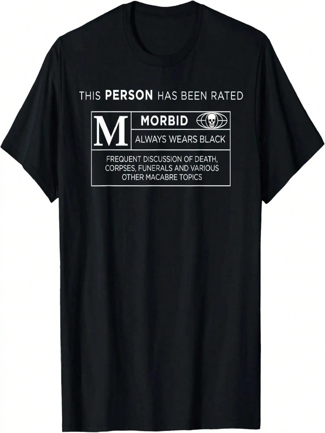 Rated M For Morbid Shirt Funny Funeral Director Tee T-Shirt S