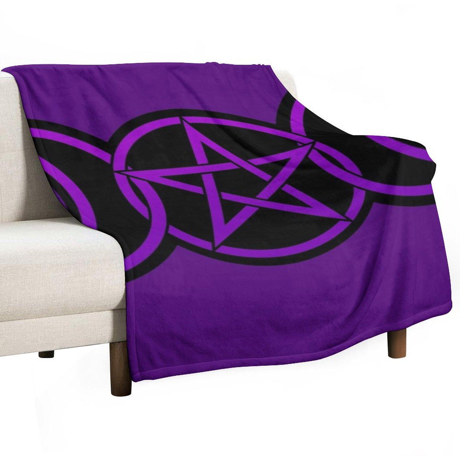 Triple Moon Goddess purple Throw Blanket Hair Kid S Decoratives Luxury Blankets 30x40in