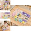 Kids Montessori Busy Board With Wooden Locks And Beads Learning Toy For Early Skills