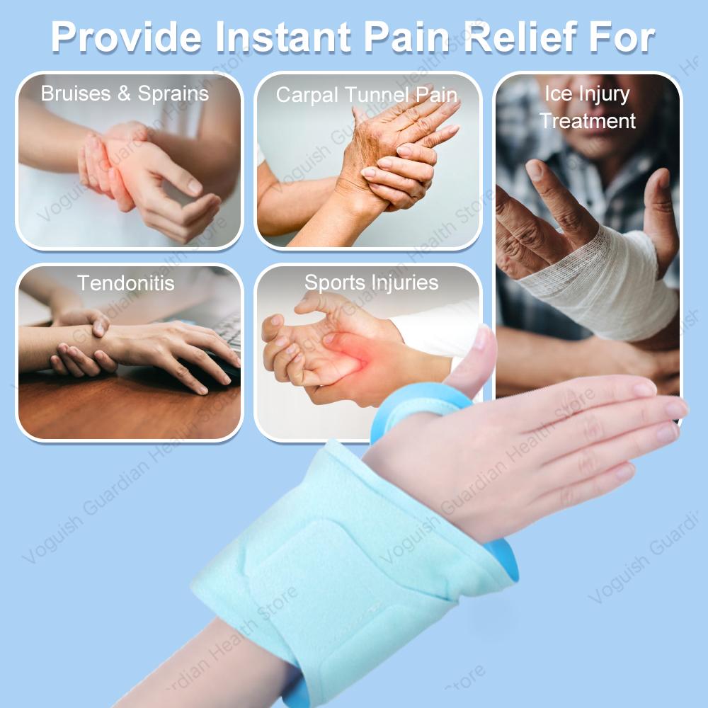 Wrist Brace Support Ice Pack Reusable Ice Glove Finger Hand Ice Pack Hot Cold Therapy Wrist Ice Pack for Swelling Relieve Pain