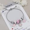 Adjustable Chain Bracelet With Diamond Clover Heart Flower Beads Luxury Charm Bangle For Women