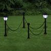 Day and Night - Day and Night Solar Garden Lamps with Chain Fence
