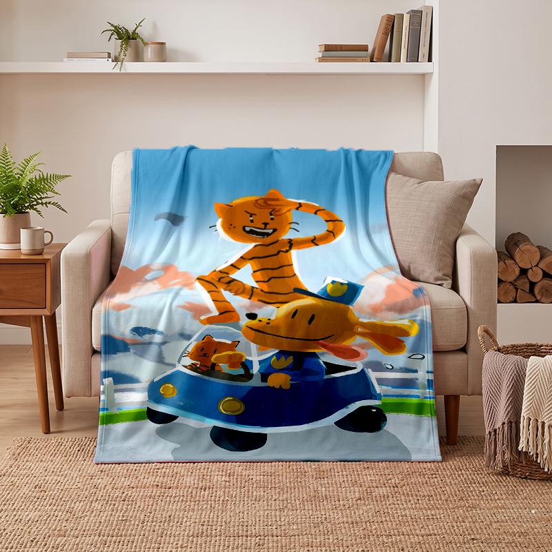 dog man Soft Warm Flannel Blankets Comfortable Blanket for Home Decoration Gifting
