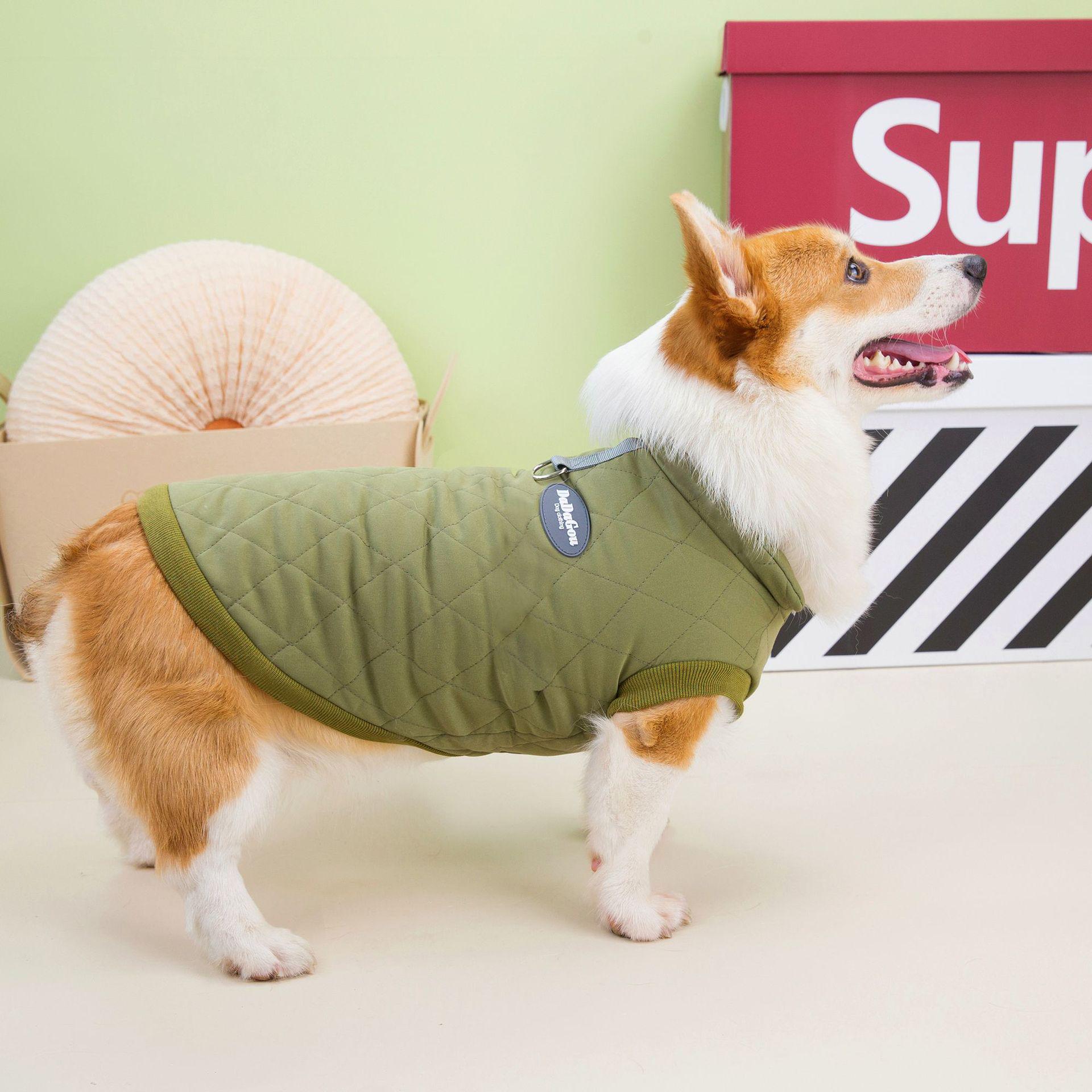 

Хлопковое пальто аргайл для корги и таксы: Осенне-зимняя одежда для собак с короткими штанинами S