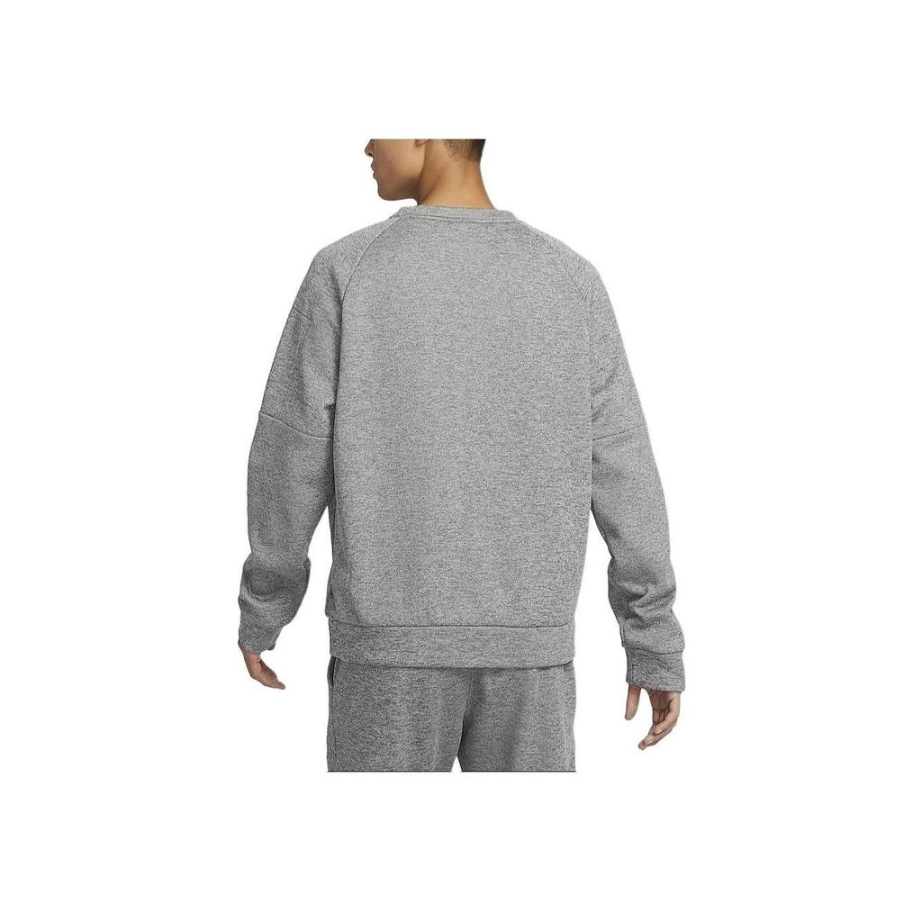 Nike Bluză Fleece cu Gât Rotund și Buzunar Therma-Fit Solid Bărbați Sweatshirt Gri FB8506-063