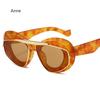 Y2K Oversized Cat Eye Women Fashion Sunglasses Retro Unique Lens Amber Shades UV400 Men Punk Sun Glasses óculos gafas de sol