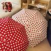 Red Polka Dot Umbrella, Women's, Fully Automatic/manual Sun Umbrella, Dual-purpose Sun and Sun Protection, Folding Umbrella