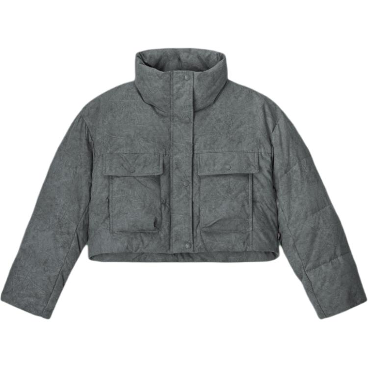 Levi s Women s Short Down Puffer Jacket Gray 002Q5-0001 XS