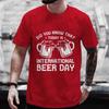 Beer DAY Fashion Graphic Men's T-shirts Funny Clothes Plus Size Matching Shirts Outfit Streetwear Y2k Clothes Short Sleeve Tees