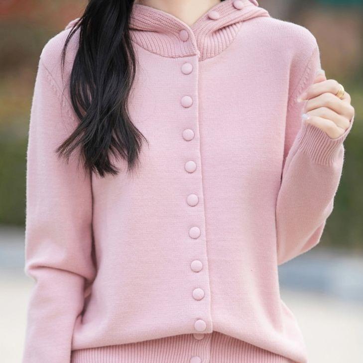 Hooded Sweater Coat for Women Autumn and Winter Loose and Thick Knitted Cardigan Stylish Paired with Long-sleeved Knitted Coat