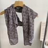 Autumn and Winter Floral Scarf Korean Version Cotton and Linen Scarf Women's Breathable Shawl Artistic Retro