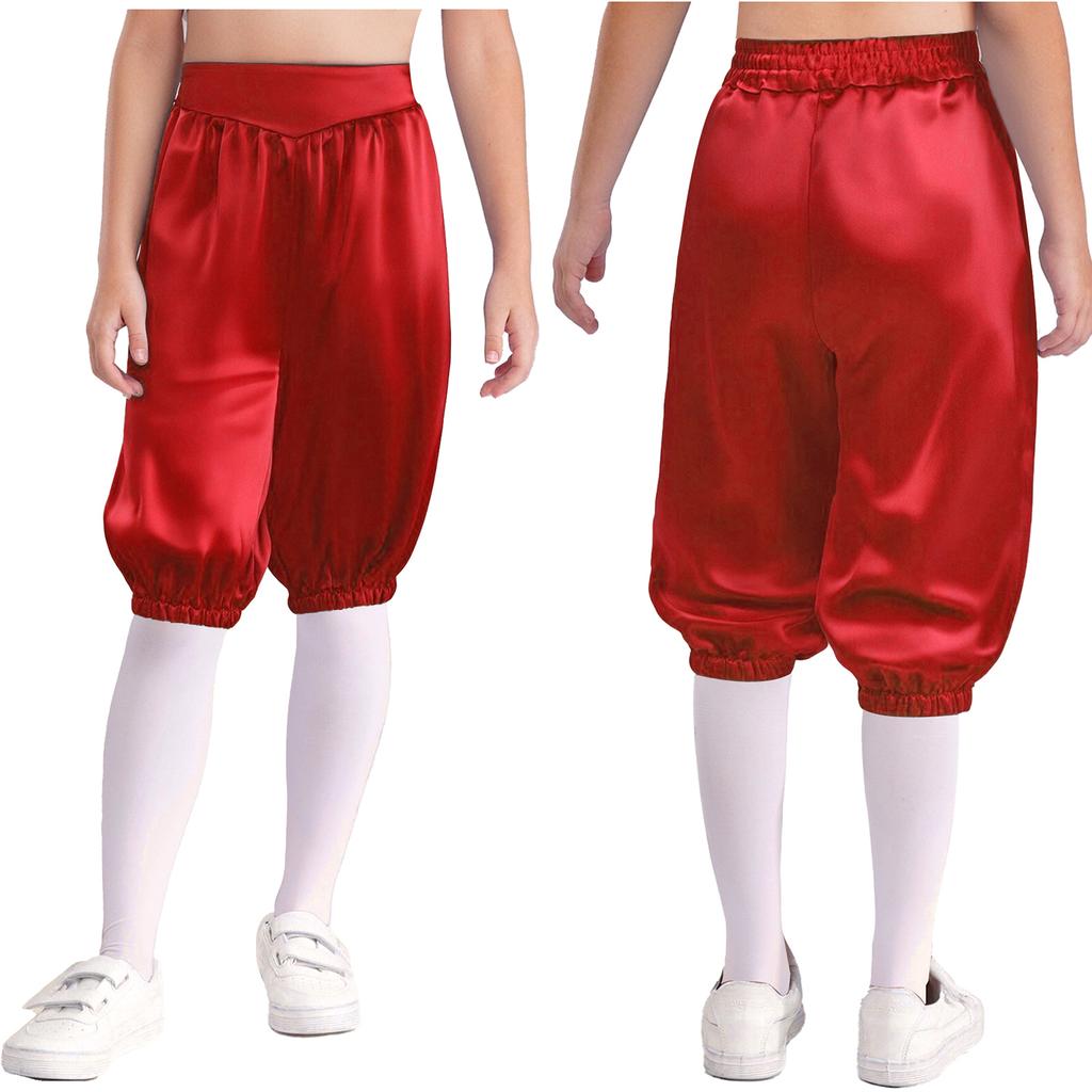 Pantaloni Medievali per Bambini Unisex, Capri a Vita Alta Elastica per Vestirsi Facilmente, per Halloween e Feste a Tema
